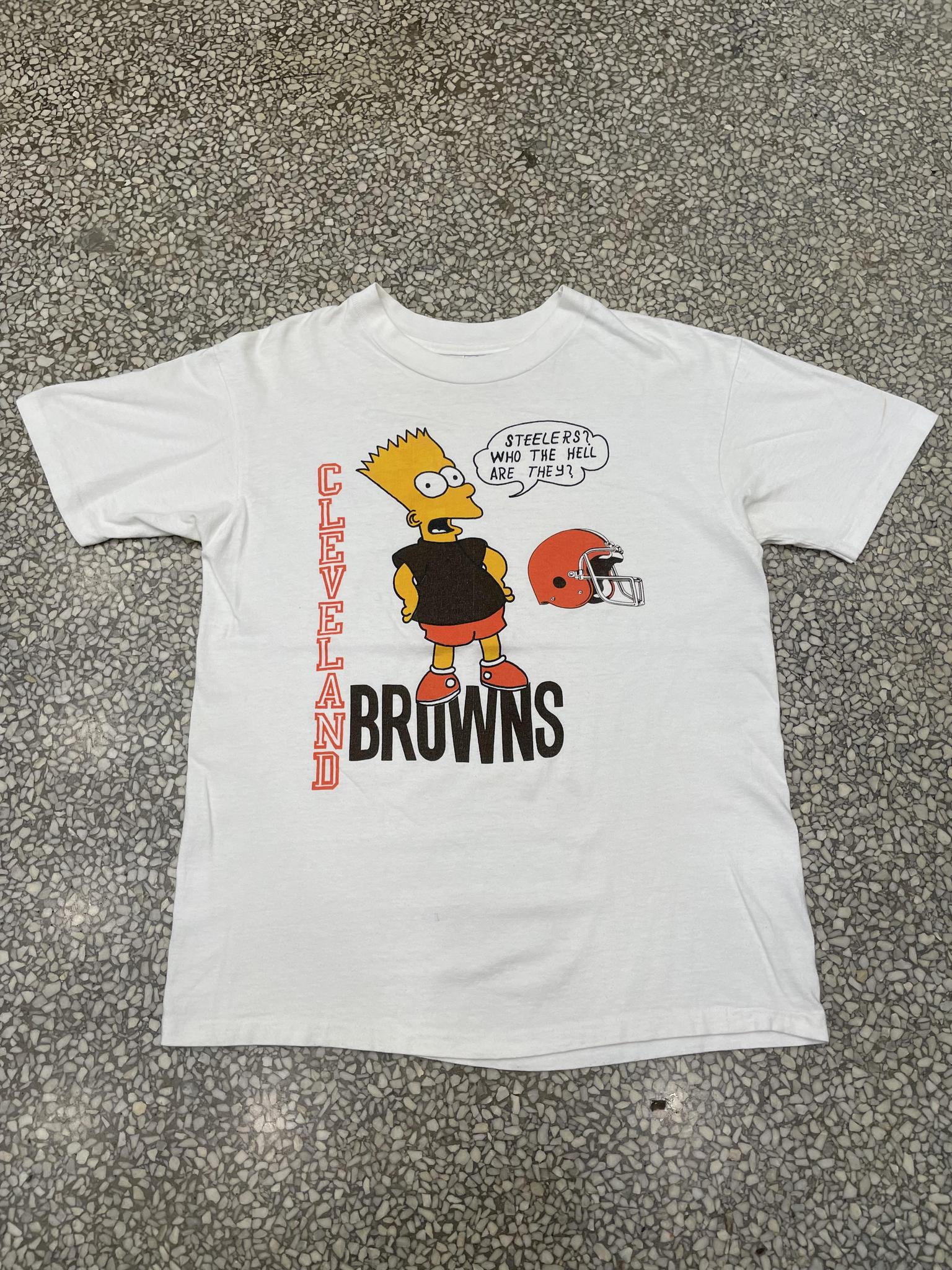 Cleveland B.R.O.W.N.S Vintage 90S Bart Simpson Shirt Shirt, Size S, Tee