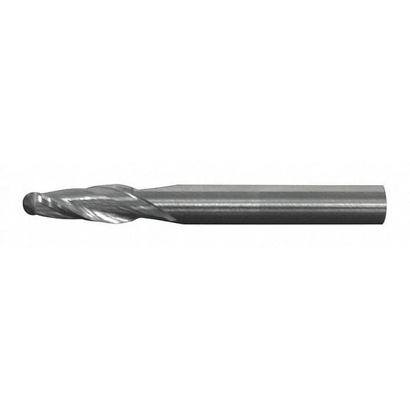 Cleveland Ball End Mill,Single End,1/16",HSS C75336