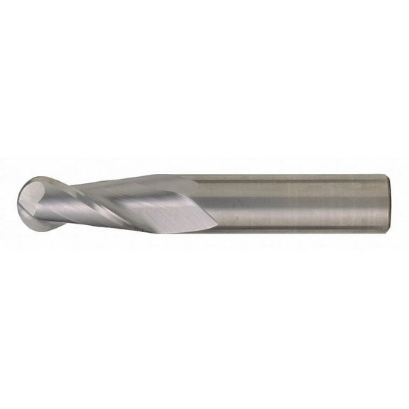 Cleveland Ball End Mill,Single End,1/2",Carbide C60955