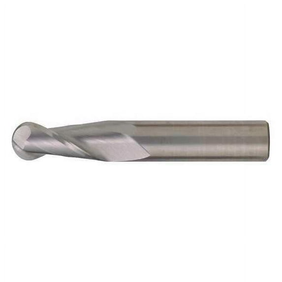 Cleveland Ball End Mill,Single End,1/2",Carbide C60958