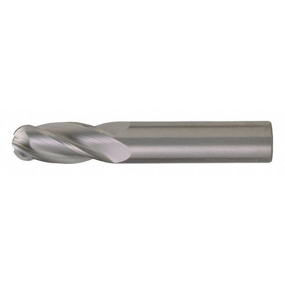 Cleveland Ball End Mill,Single End,9/64",Carbide  C63524