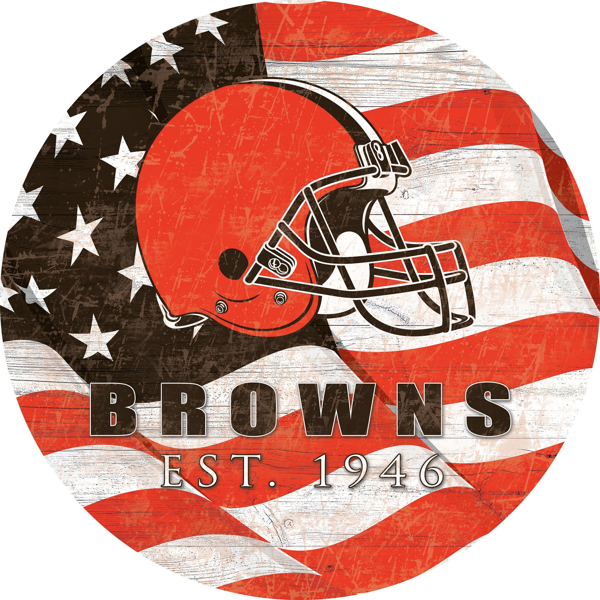 Cleveland Browns 12' Team Color Flag Sign