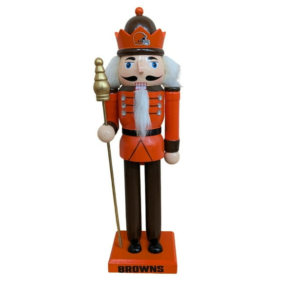 Cleveland Browns 12" Wooden Nutcracker Statue