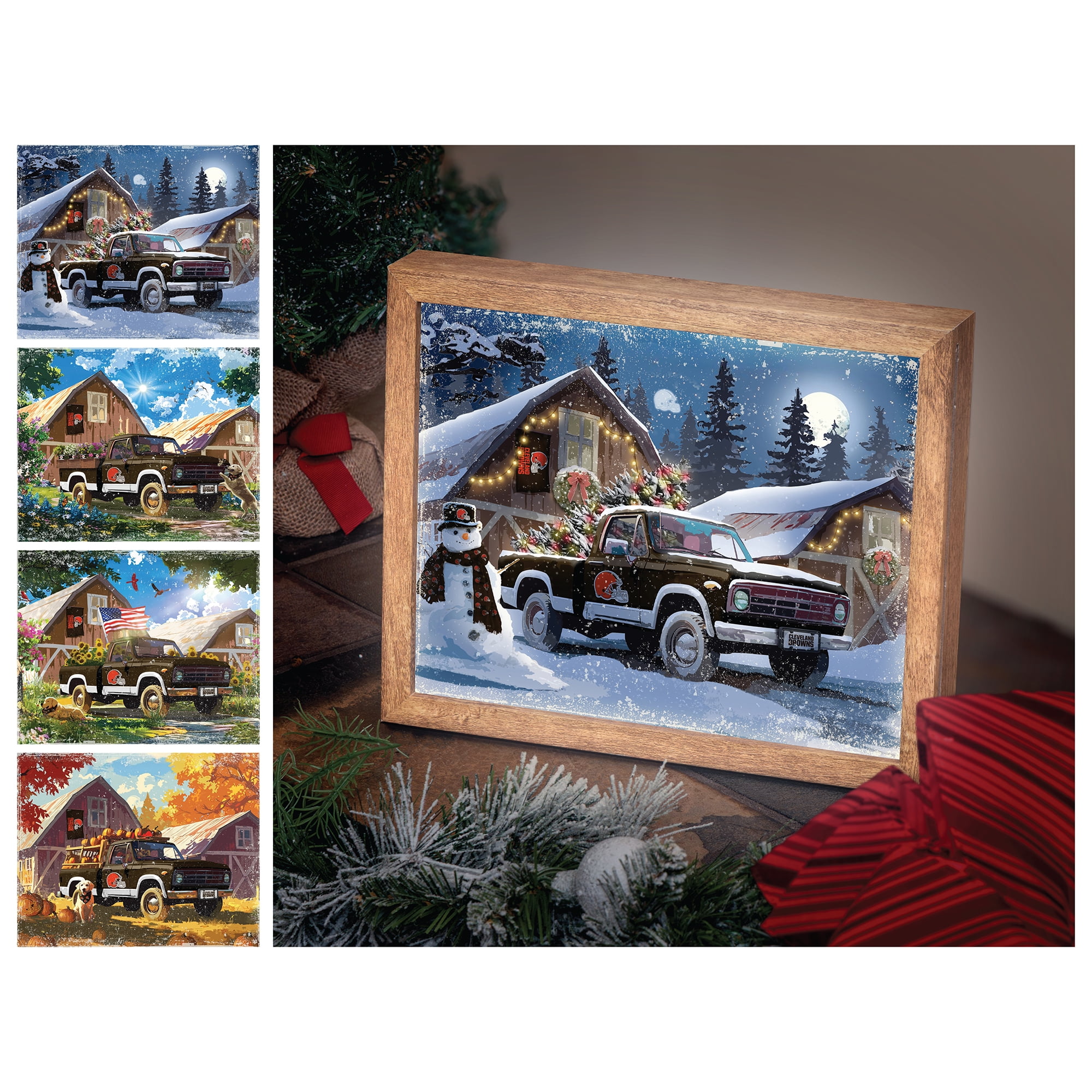 Cleveland Browns 12" x 11" Four Seasons LED Light Box