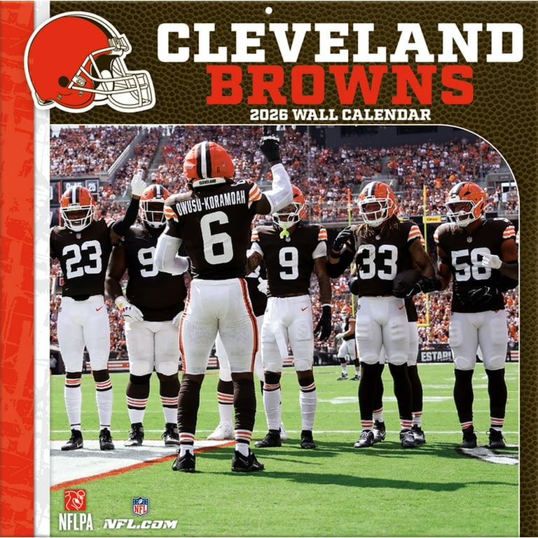 Cleveland Browns 2026 12x12 Team Wall Calendar, (Paperback