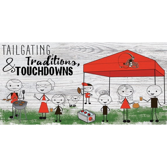 Cleveland Browns 6'' x 12'' Fansticks Tailgate Sign