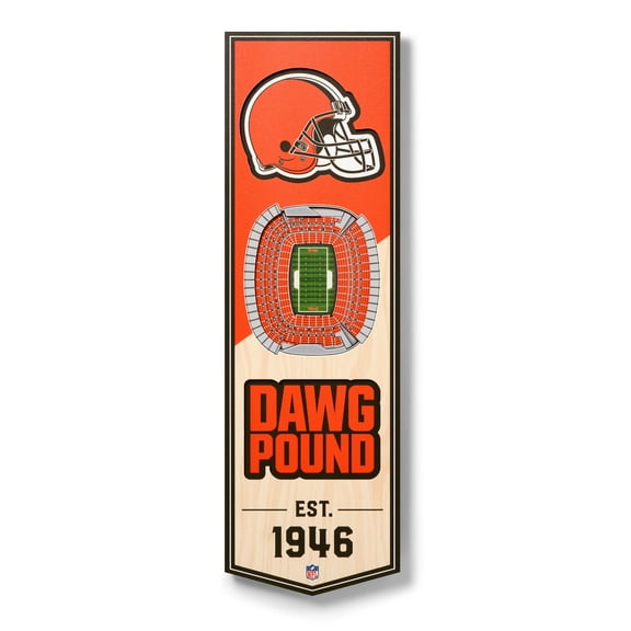 Cleveland Browns 6'' x 19'' 3D StadiumView Banner