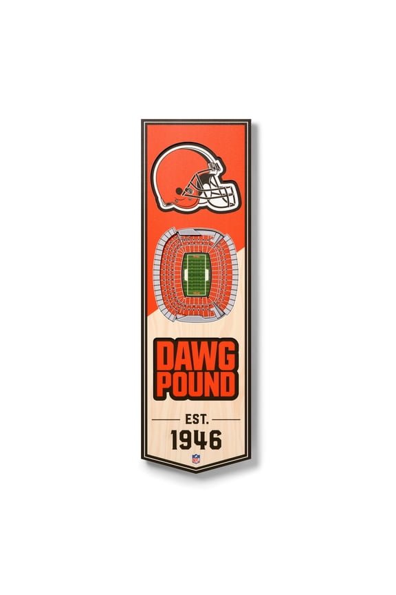 Cleveland Browns 6'' x 19'' 3D StadiumView Banner