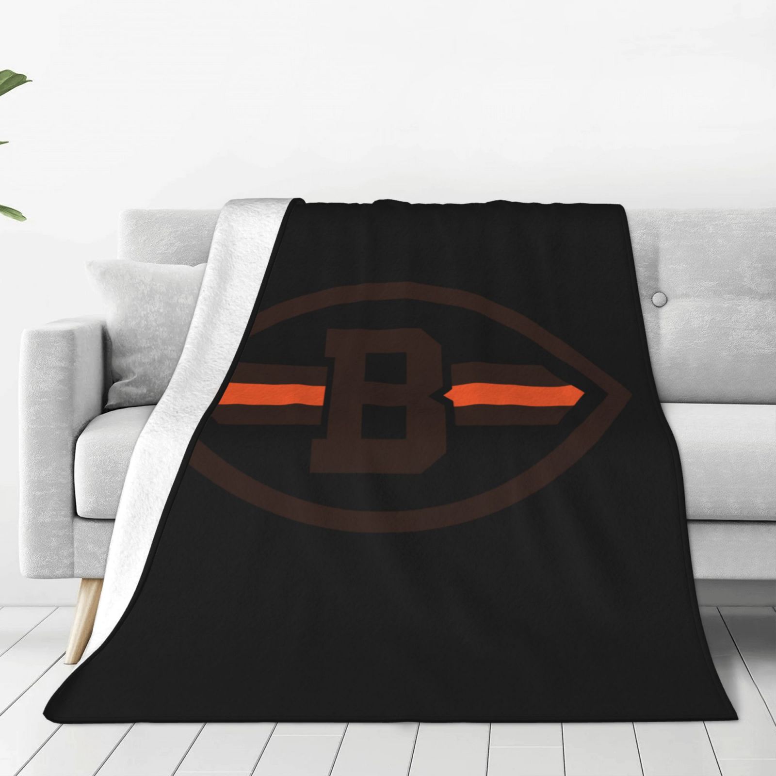 Cleveland_Browns Bedsure Fleece Blankets Queen Size For Bed Thick And