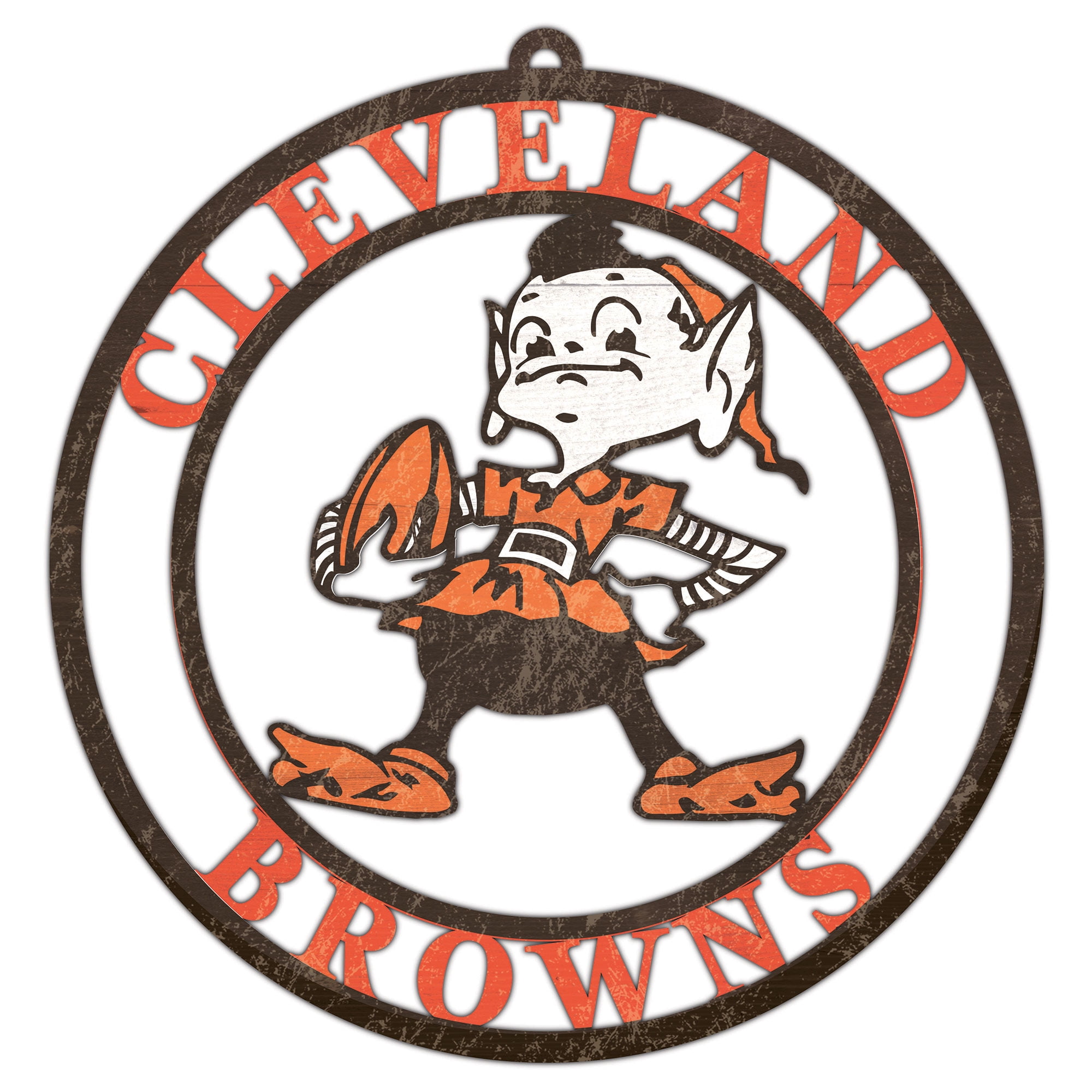 Cleveland Browns Brownie The Elf 16'' Team Color Logo Cutout
