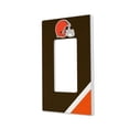 thumbnail image 1 of Cleveland Browns Diagonal Stripe Single Rocker Light Switch Plate, 1 of 4