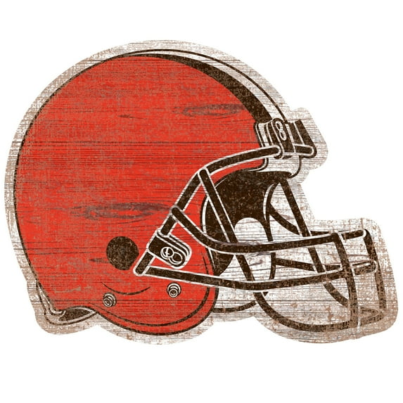 Cleveland Browns Distressed Logo Cutout Sign