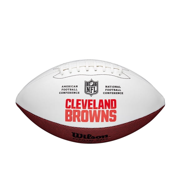 Cleveland Browns Wilson NFL Live Signature Autograph White Panel Football - Deflated