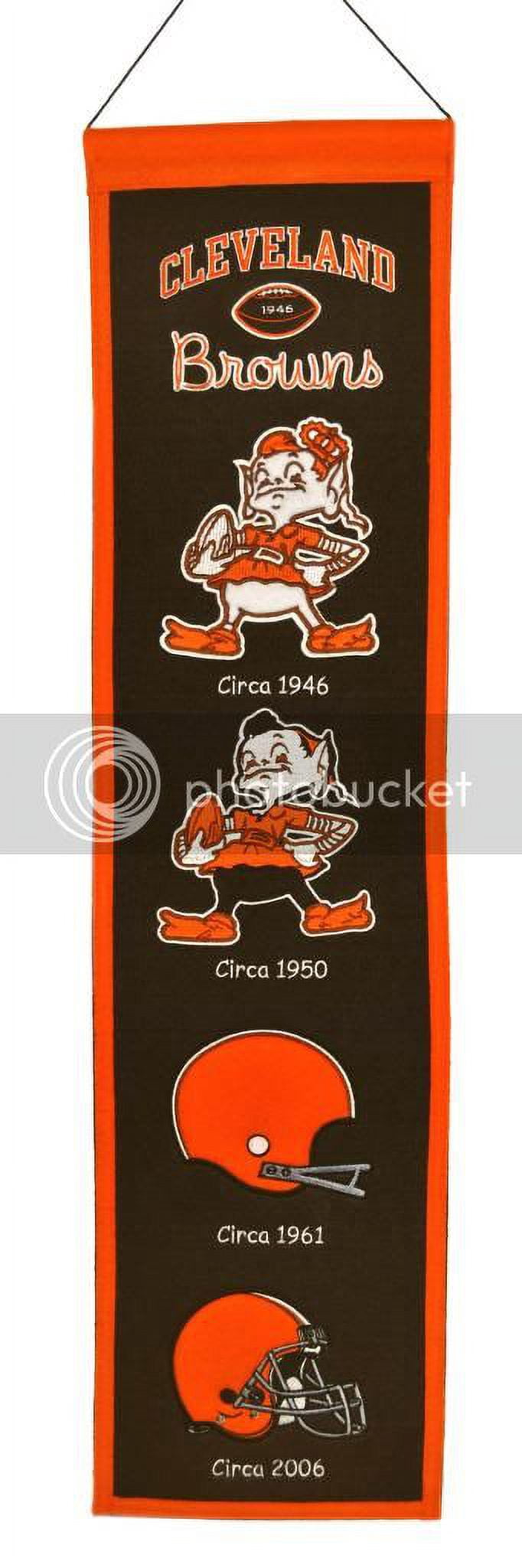 Cleveland Browns Official NFL 8 inch x 32 inch wall banner by Winning Streak