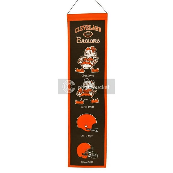 Browns 8"x32" Wool Banner Heritage