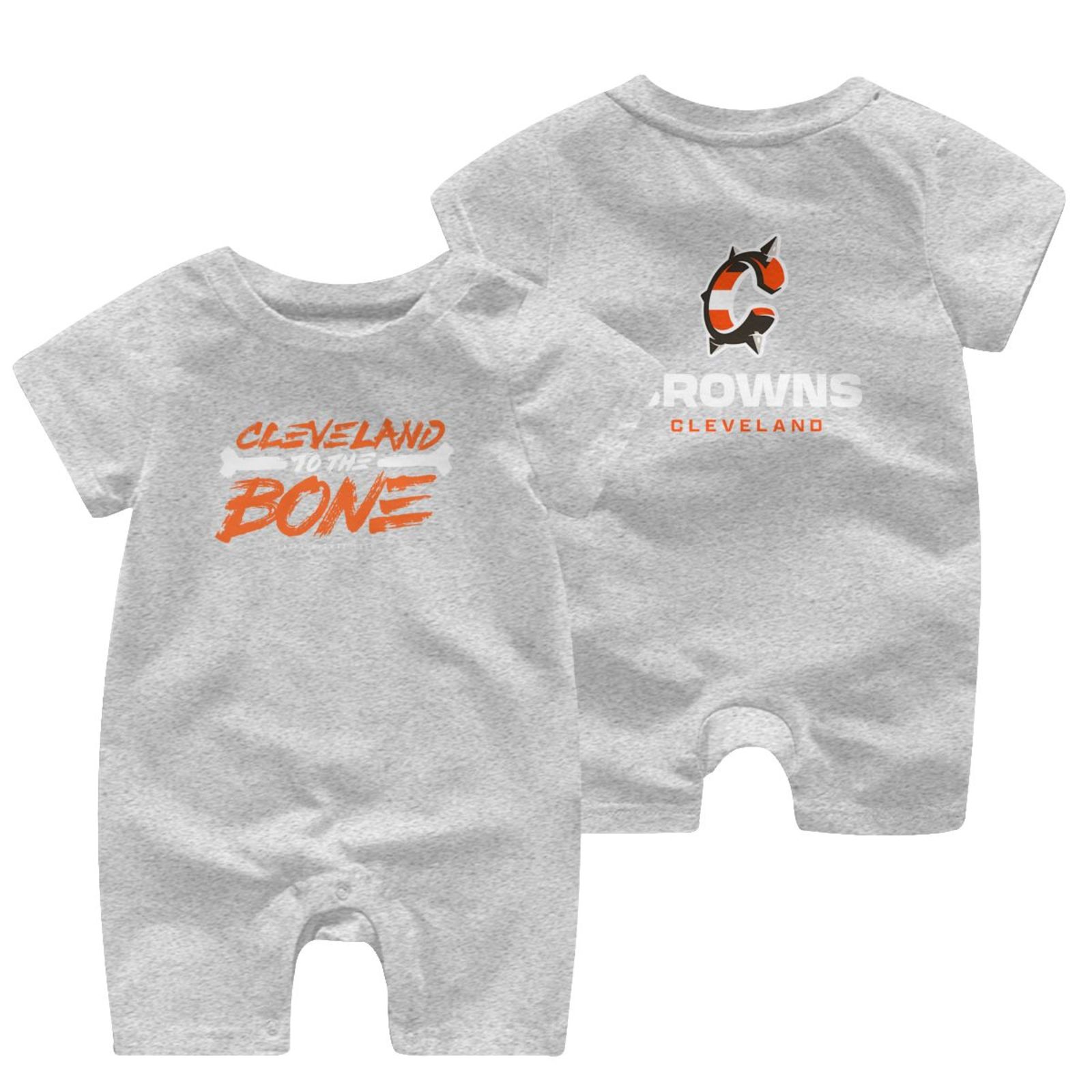 Cleveland_Browns Team fan Apparel TShirt Logo Newborn Baby short