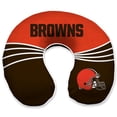 thumbnail image 1 of Cleveland Browns Wave Memory Foam U-Neck Travel Pillow - Brown, 1 of 1