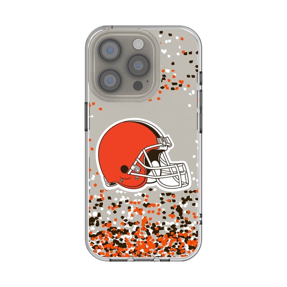 Cleveland Browns iPhone Clear Case with Confetti Design