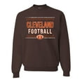 thumbnail image 1 of Cleveland CLE Hometown City Football Fan Pride Sports Unisex Crewneck Graphic Sweatshirt, Brown, 3XL, 1 of 3