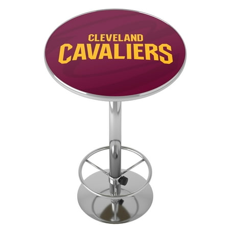 Cleveland Cavaliers NBA Fade Chrome Pub Table - Wine, Gold