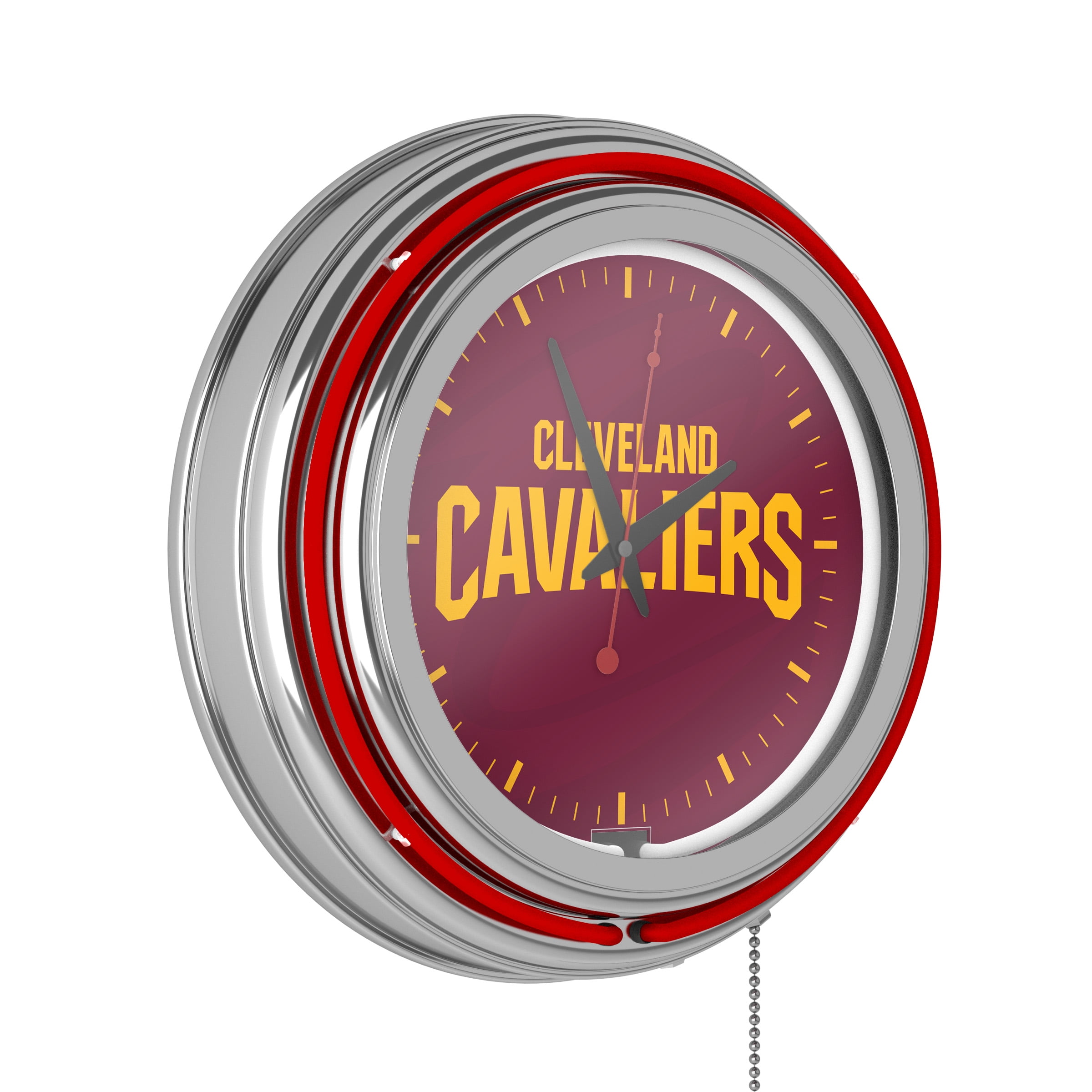 Cleveland Cavaliers Fade Retro Neon Analog Wall Clock with Pull Chain