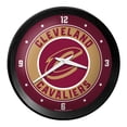 thumbnail image 1 of Cleveland Cavaliers 15" Ribbed Frame Wall Clock, 1 of 5