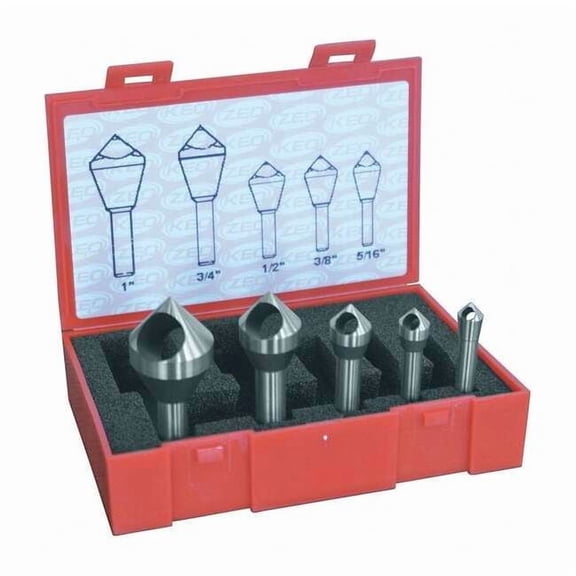 Countersink/Deburring Tool Set,5 Pieces C94593