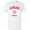 thumbnail image 1 of Cleveland Classic Baseball Arch Basic Cotton T-Shirt - Small - White, 1 of 6