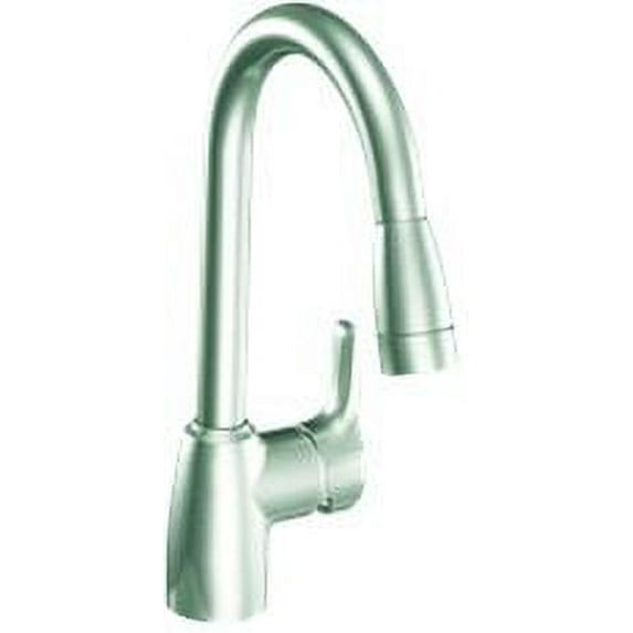 Cleveland Faucet Group Baystone One Handle Pullout Kitchen Faucet, Classic Stainless Steel, Lead Free