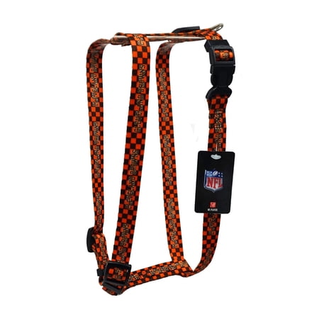 Cleveland Football Browns Small 5/8 Inch Wide Adjustable Dog Harness 12" - 18"