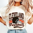 thumbnail image 1 of Cleveland Football Distressed Shirt, Retro Sports Graphic Tee, Game Day Outfit, Vintage Football Fan Gear, 1 of 5