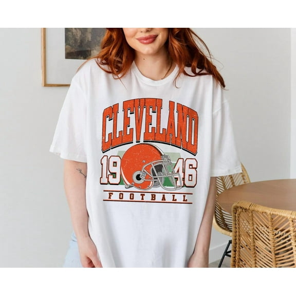 Cleveland Football Retro 90s Style Shirt, Cleveland Football Shirt, Sunday Football Shirt,White Color,Size M