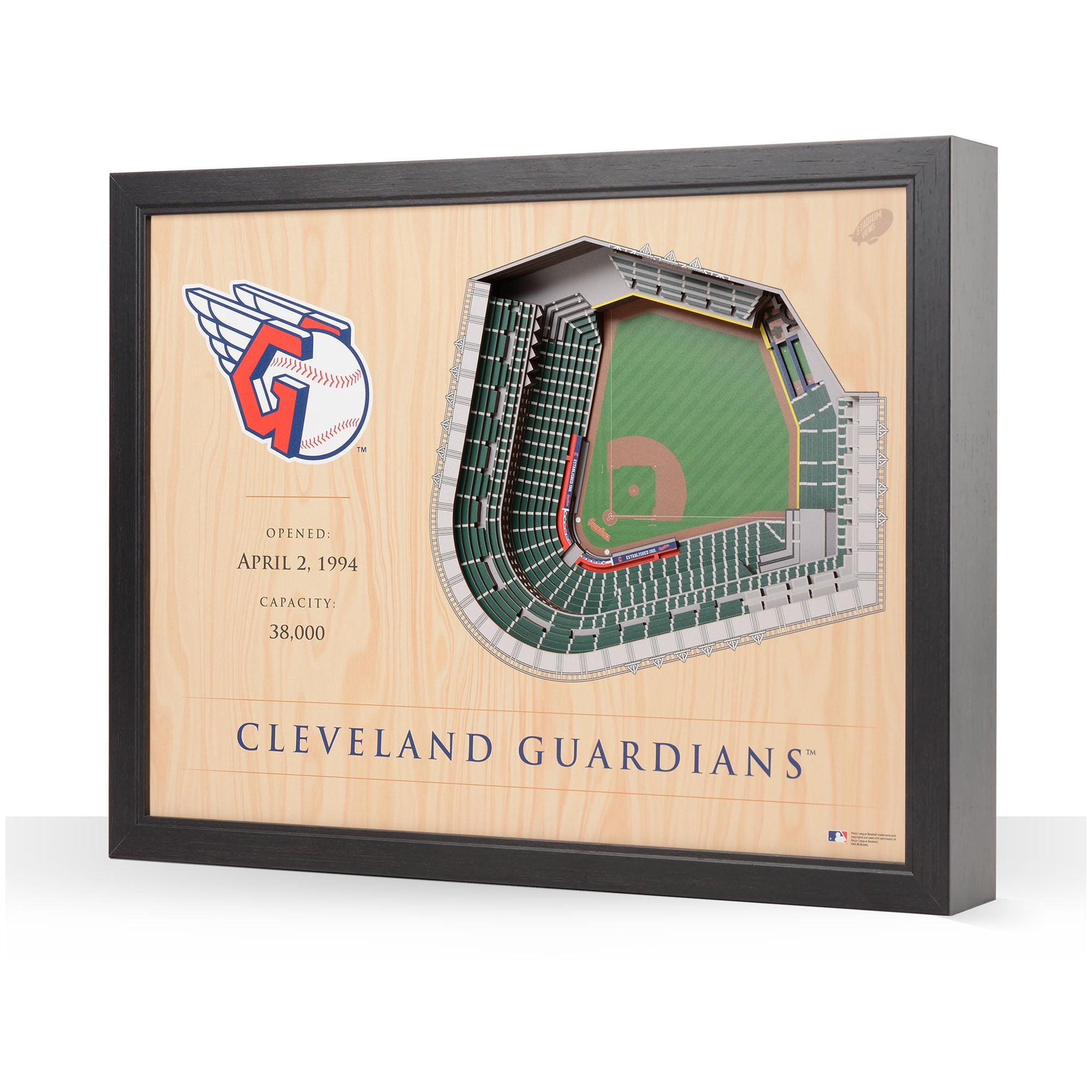 MLB フェンウェイパーク　フレーム Cleveland-Guardians-25-5-x-19-