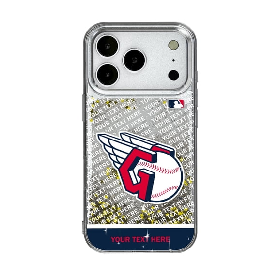 Cleveland Guardians iPhone Personalized Glitter Case