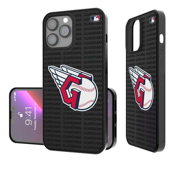 Cleveland Guardians iPhone Text Backdrop Design Bump Case