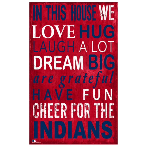 Cleveland Indians 11" x 19" In This House Sign