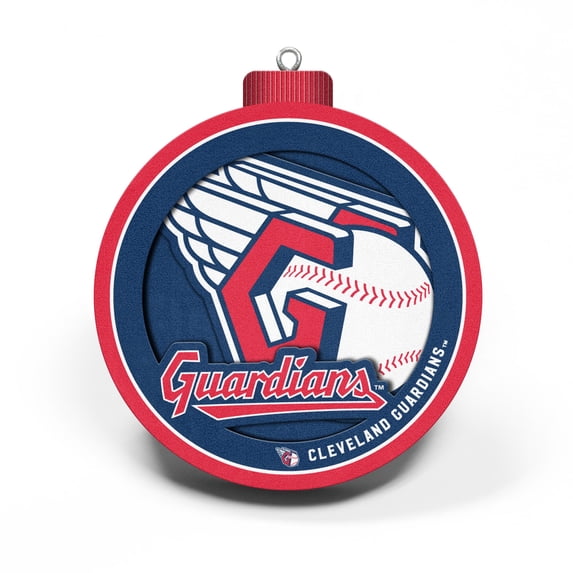 YouTheFan MLB Cleveland Guardians 3D Logo Series Ornament
