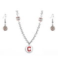 thumbnail image 1 of Cleveland Indians Crystals from Swarovski Baseball Necklace & Earrings, 1 of 1