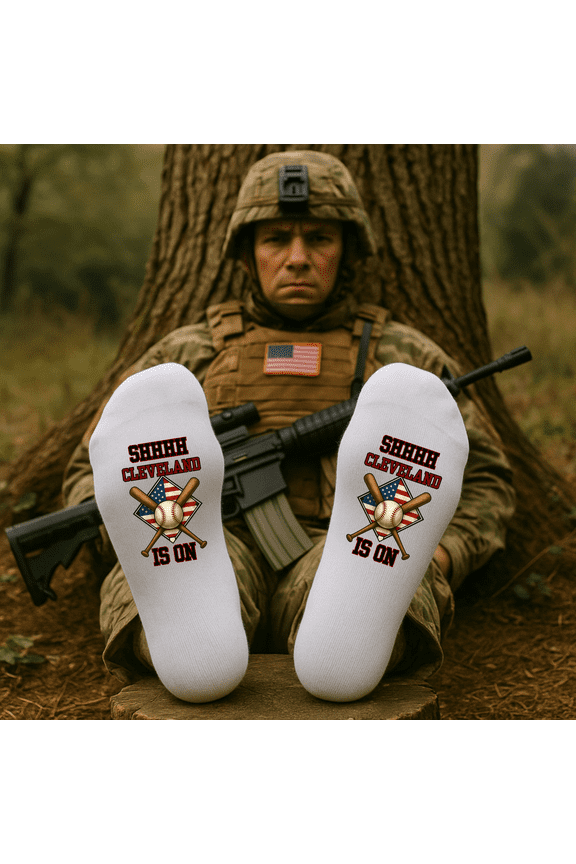 Cleveland Is On Baseball Socks | Funny Game-Day for Men | Baseball Gift | Sports Fan