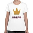 thumbnail image 1 of Cleveland King Crown Women White T-Shirt, Female Large, 1 of 4