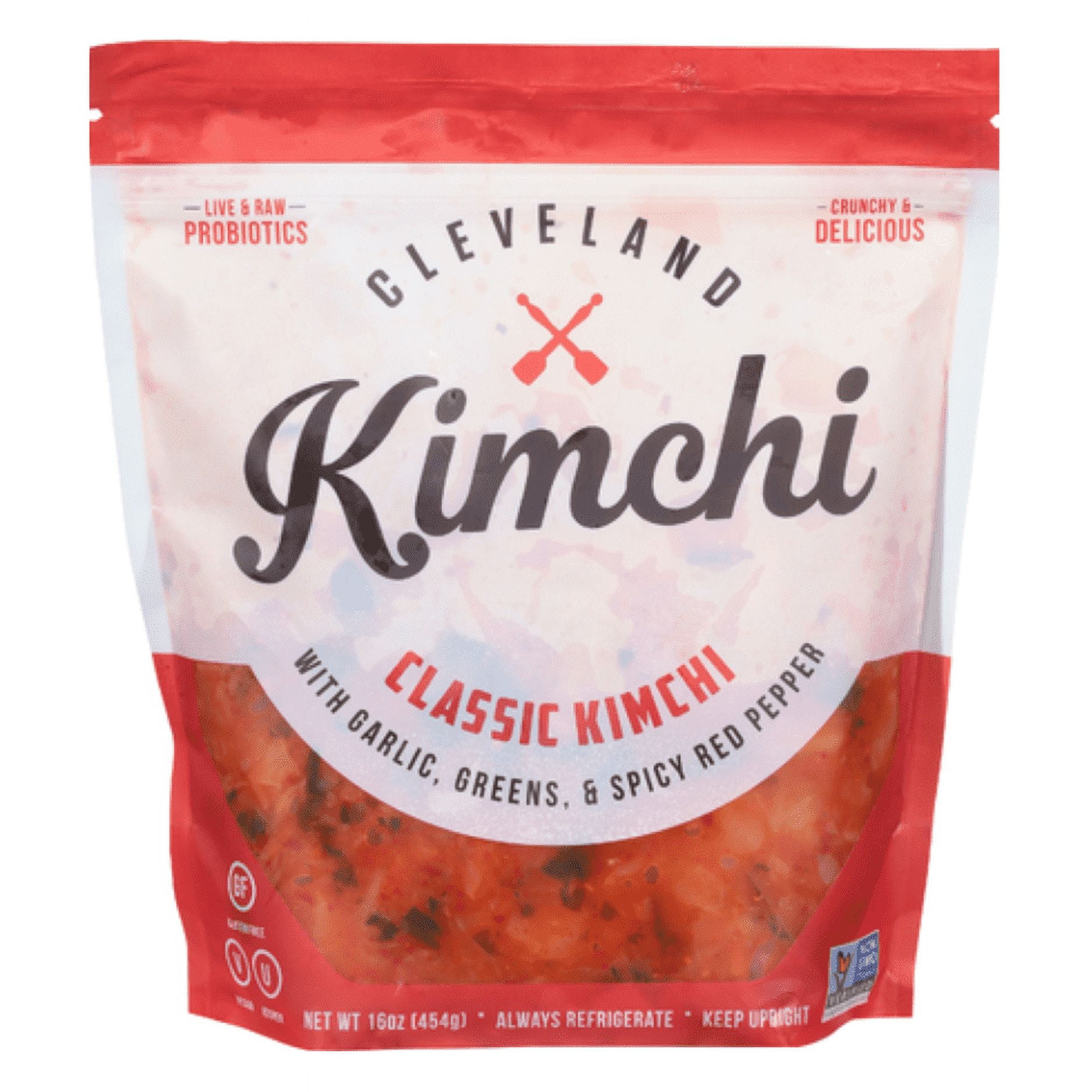 Cleveland Kitchen Gluten-Free Classic Kimchi, Chopped, 16 oz Pouch