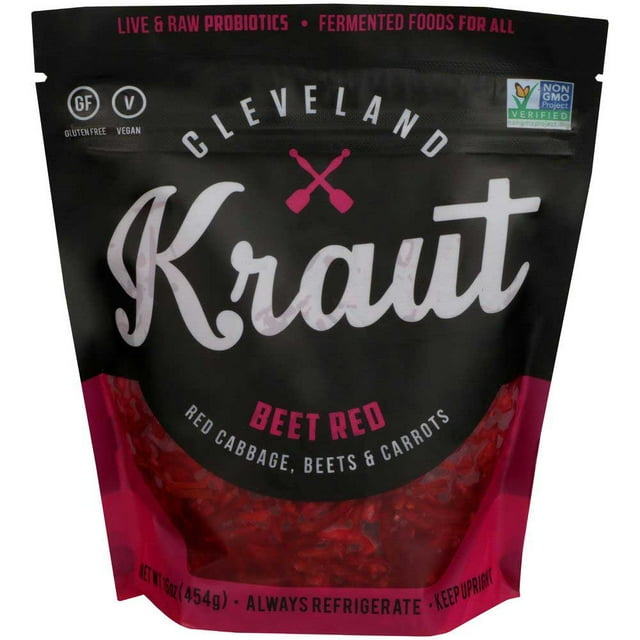 Cleveland Kraut Beet Red Sauerkraut, 16 Ounce 6 per Case.