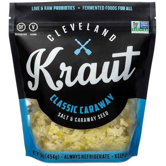Cleveland Kraut Classic Caraway Raw Sauerkraut, 16 Ounce -- 6 per case