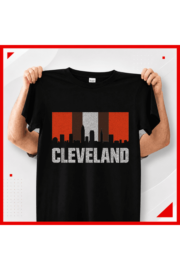 Cleveland Ohio Skyline Home State Pride Retro Souvenir T-Shirt