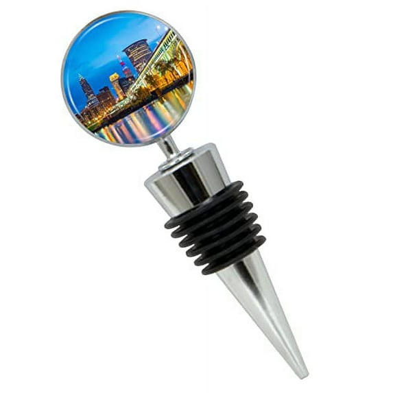 Cleveland Ohio Wine Bottle Stopper In Gift Box, Perfect For House Warming Gift