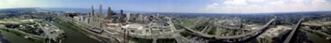 Cleveland Ohio aerial Canvas Art - Panoramic Images (30 x 4)