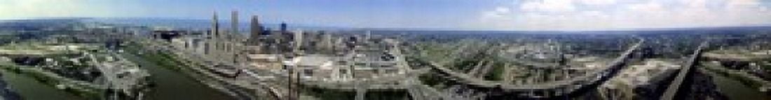 Cleveland Ohio aerial Canvas Art - Panoramic Images (44 x 6)
