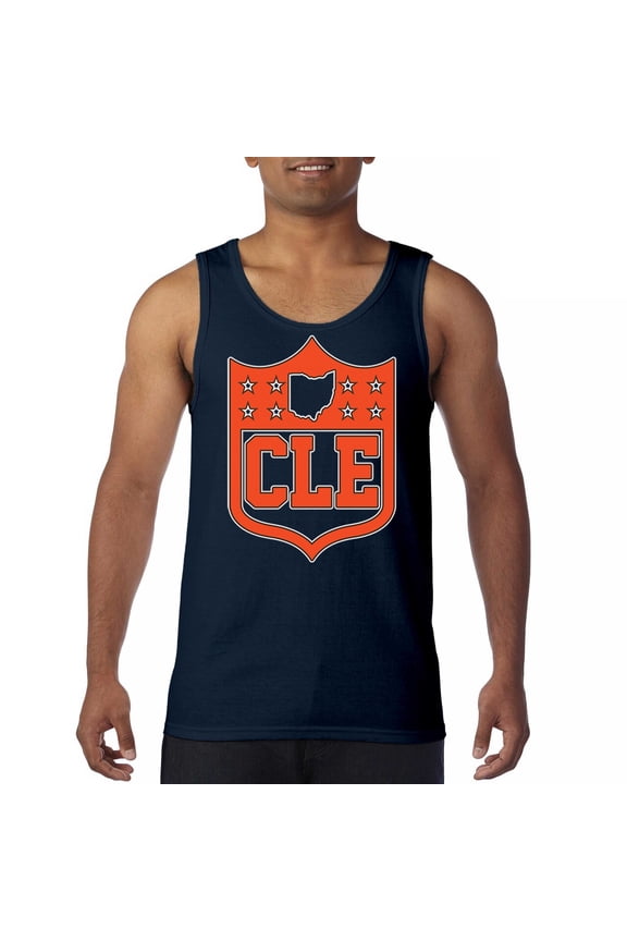Cleveland Shield Men's Tank Top Game Night Fantasy Football Fan Lake Erie