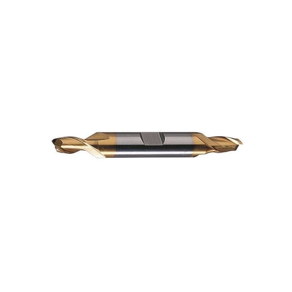 2-Flute HSS Square Double End Mill HD-2-TN TiN 1/4x3/8x3/8x2-7/8 C39048