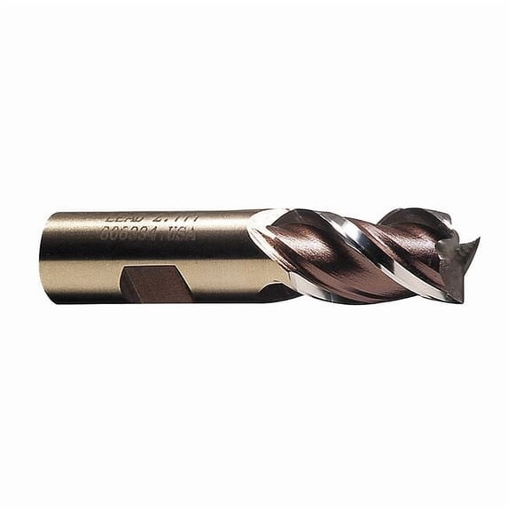 4-Flute Cobalt 8% Square Single End Multi-Flute CenterCut CTD HGC-4C Bright 1/8x3/8x3/8x2-5/16